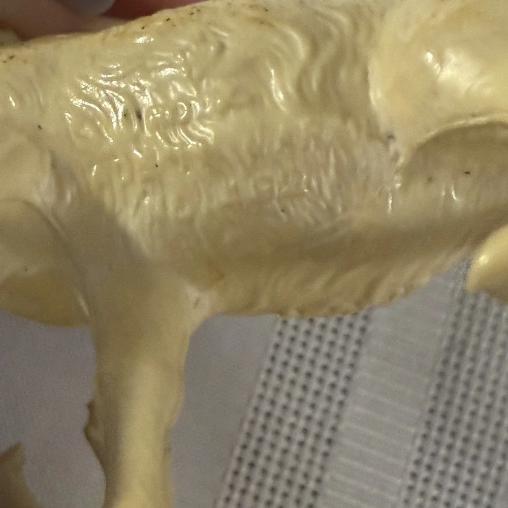 2 Thin Celluloid 1950's Reindeers Japan Christmas Figurine 3.5